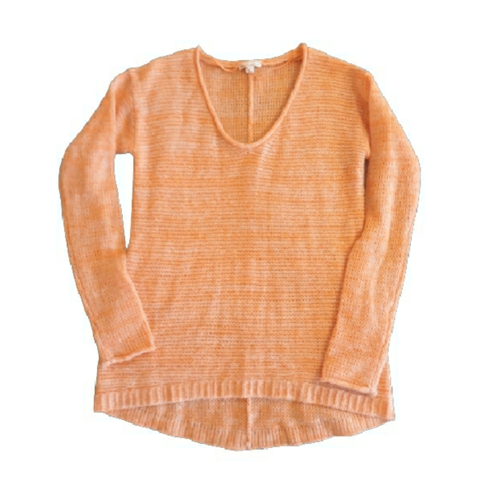 GapMaternity Ombre Peach V Neck  Sweater - Size Small Wool Blend Sweater